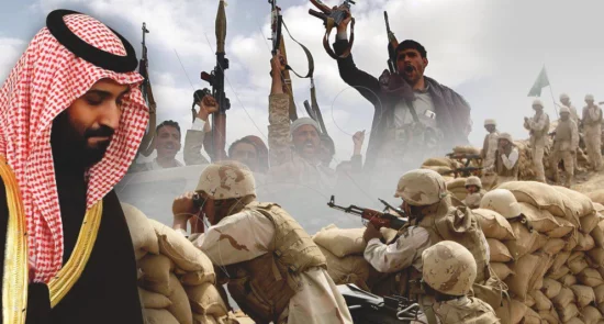 بن سلمان واليمن 550x295 - الجيش اليمني: استهدفنا أعماق الأراضي السعودية