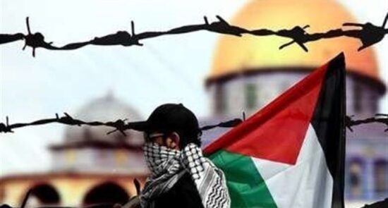 فلسطين 550x295 - حقاني: مساعدة الشعب الفلسطيني فخر كبير للشعب الأفغاني