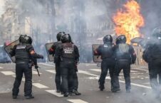 فرانسه پولیس 226x145 - الشرطة الفرنسية تهاجم مناصري فلسطين