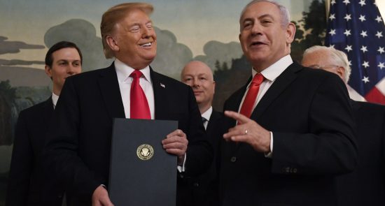 ap 19084594732078 wide 8d4ec9c0f3898a641dfe308662ce370fe33c9845 550x295 - Trump Says he Made Snap Decision to Recognise Golan Heights as Israel's