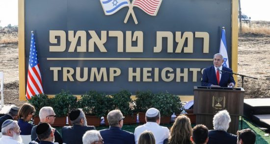 854b58e1 a059 400a 8d44 6d80d91bedac 550x295 - Israel Netanyahu Renames Golan Heights Town "Trump Heights"