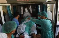 190917154316 a wounded afghan man is transported in an ambulance at the wazir akbar khan hospital following a blast in kabul on september 17 2019 exlarge 169 226x145 - Taliban Killed least 48 Killed in Two Separate Bomb Attacks in Afghanistan