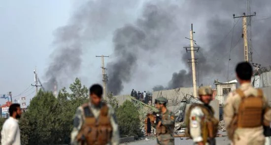 kabul explosion 550x295 - Hours after US-Taliban Deal; At least 16 Dead in Suicide Attack