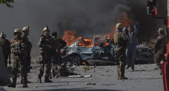 170531093938 03 kabul bomb attack 0531 super 169 550x295 - Bomb Kills Three Police, Injures 36 Children In East Afghanistan