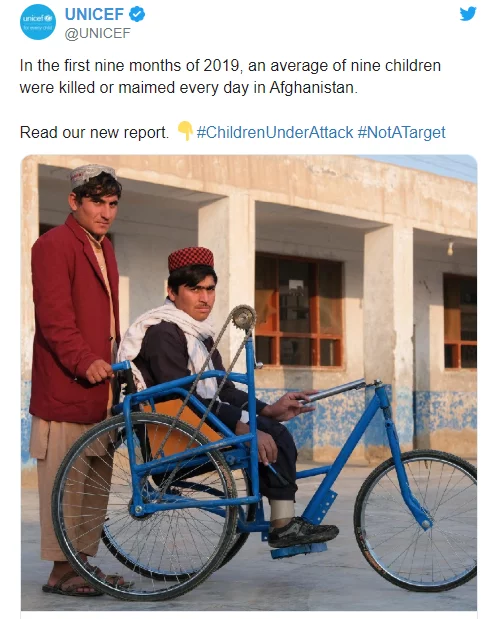 565 - UNICEF: Nine Children Killed or Maimed in Afghanistan Every day