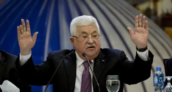 AP 20028745814897 550x295 - Palestinian Leader Says He is Cutting Ties with US and Israel over Trump's Peace Deal
