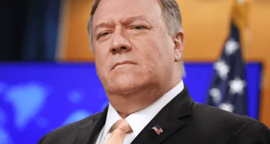 Secretary Of State Mike Pompeo Holds Press Conference At State Department 550x295 - China Dismissed US Covid-19 Claims, Calling Pompeo 'Insane' for his Lab Origin Theory