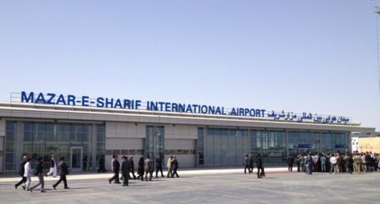 Mazar e Sharif airport  550x295 - Transfer of Afghan elites and officials from Mazar-e-Sharif airport to Greece