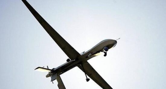 طیاره بی پیلوت 550x295 - Unmanned Aircraft Resumes Patrols Over Parwan Province