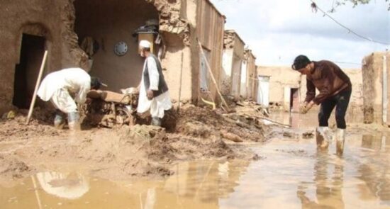 سیل 550x295 - UN Requests Urgent Aid for Flood Victims in Afghanistan