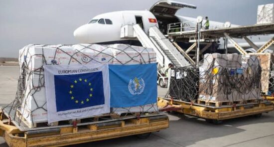 اروپا دوا 550x295 - European Union Donates 100 Tons of Medicine to Afghanistan