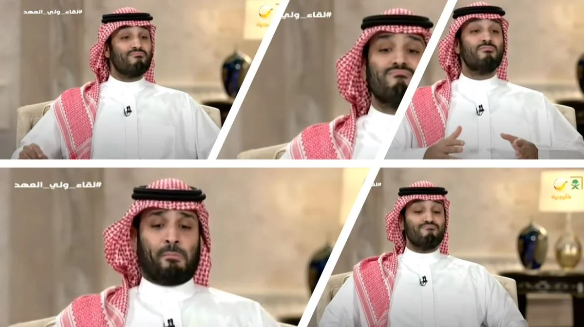 عکس/ په ژوندۍ تلویزیون مرکه کې د سعودي عربستان د ولیعهد شهزاده عجیب حرکت