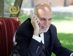 گفتگوی تیلفونی رئیس جمهور احمدزی با رئیس جمهوری ایران