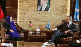 دیدار خانم اوریاخیل با سفیر بریتانیا در کابل