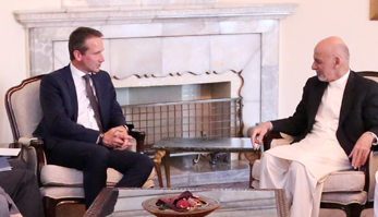 دیدار رئیس جمهور غنی با وزیر خارجه دنمارک