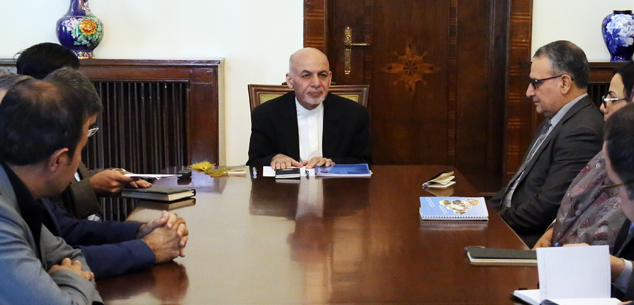 دیدار رئیس جمهور اشرف غنی با اعضای کمیتۀ گزینش