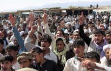 تظاهرات اعتراض آمیز باشنده گان غورعلیه طالبان