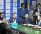 اشتراک وزیر مالیه و رئیس مشرانو جرگه در مراسم معرفی رئیس جدید کرکت بورد