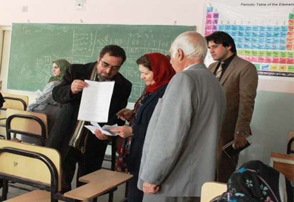 حضور وزیرتحصیلات عالی در جلسه امتحانات سمستر خزانی محصلان پوهنتون کابل