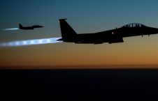 حمله طیارات جنگنی امریکا به بس حامل زنان سوری