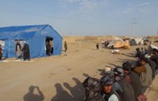 توزیع خیمه برای بی‌جاشده‌گان در ولايت جوزجان