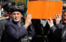 اشتراک رییس جمهور اشرف غنی در مراسم تشیع جنازه شهید توریالی عبدیانی