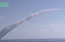فیر راکت های زیر بحری روسی به سمت مقر تروریست های سوری