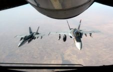 حمله هوایی نیروهای بین المللی بالای مواضع داعشیان در ننگرهار