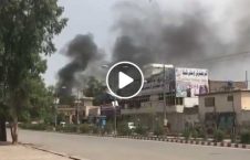 اولین ویدیو از حمله انتحاری امروز بالای ساختمان مستوفیت ننگرهار