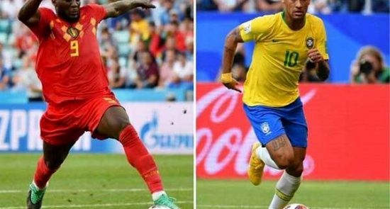 برازیل بلجیم 550x295 - حذف یاران نیمار از جام جهانی؛ بلجیم به نیمه نهایی رفت