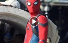 ویدیو/ لحظات ترسناک از مرد عنکبوتی در بالای یک تعمیر بلند