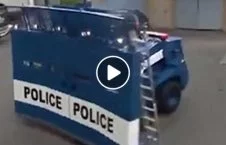 ویدیو/ موتر کنترول از راه دور پولیس ضدشورش!
