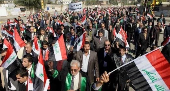 تظاهرات ضدامریکایی در پایتخت عراق