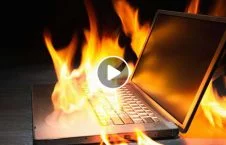 ویدیو/ انفجار لپ تاپ در قطار!