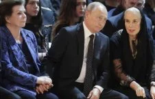 تصویر/ حضور رییس جمهور روسیه در مراسم تشییع خواننده مشهور