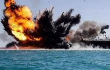 انهدام یک کشتی عربستان توسط نیروی بحری یمن