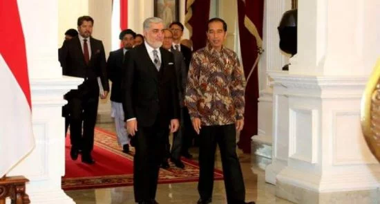 دیدار عبدالله عبدالله با رییس جمهور اندونیزیا