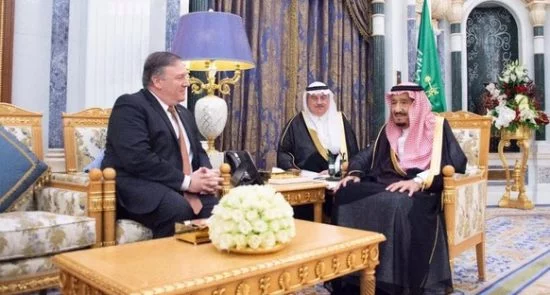 دیدار وزیر خارجه امریکا با پادشاه عربستان سعودی