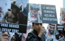 تصاویر/ اعتراض مردم ترکیه به نسل کشی عربستان در یمن