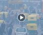 ویدیو/ آلوده گی هوا در دهلی نو به مرز هشدار رسید!