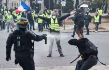 لشکرکشی پولیس فرانسه برای مقابله با مردم!