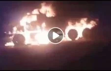 ویدیو/ لحظه انهدام کاروان اردوی ملی توسط طالبان