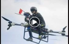 ویدیو/ اختراع موترسایکل پرنده در چین