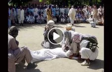 ویدیو/ دره زدن یک جوان به جرم دزدی توسط طالبان