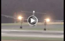 ویدیو/ لحظات هیجان انگیز نبرد طیاره با طوفان