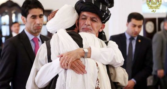 اشرف غنی طالبان 550x295 - اعلام حمایت ملل متحد از برقرای آتش بس در افغانستان