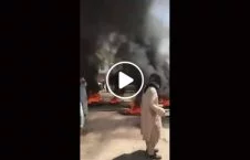 ویدیو/ آتش زدن تیر موترها توسط کارگران گمرک در هرات