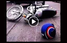 ویدیو/ تصادف وحشتناک موترسایکل سوار در یک سرک
