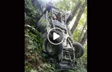 ویدیو/ سقوط وحشتناک راننده روس