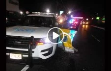 ویدیو/ افسر پولیس باعث وقوع تصادف در شاهراه شد